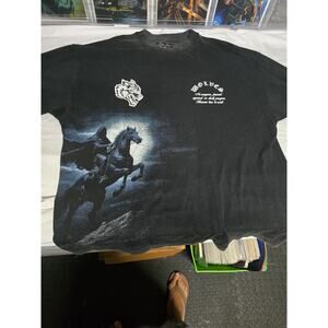 Darc Sport Wolves Club "Heaven Has to Wait" vintage t-shirt in black XLARGE